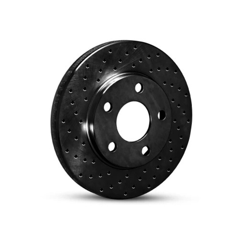 Toyota Tundra Brake Rotor (1) - Front - R1 Concepts - Drilled - Black - `22-`26